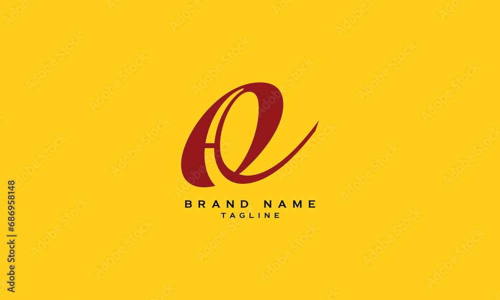Obraz premium AE, EA, Abstract initial monogram letter alphabet logo design