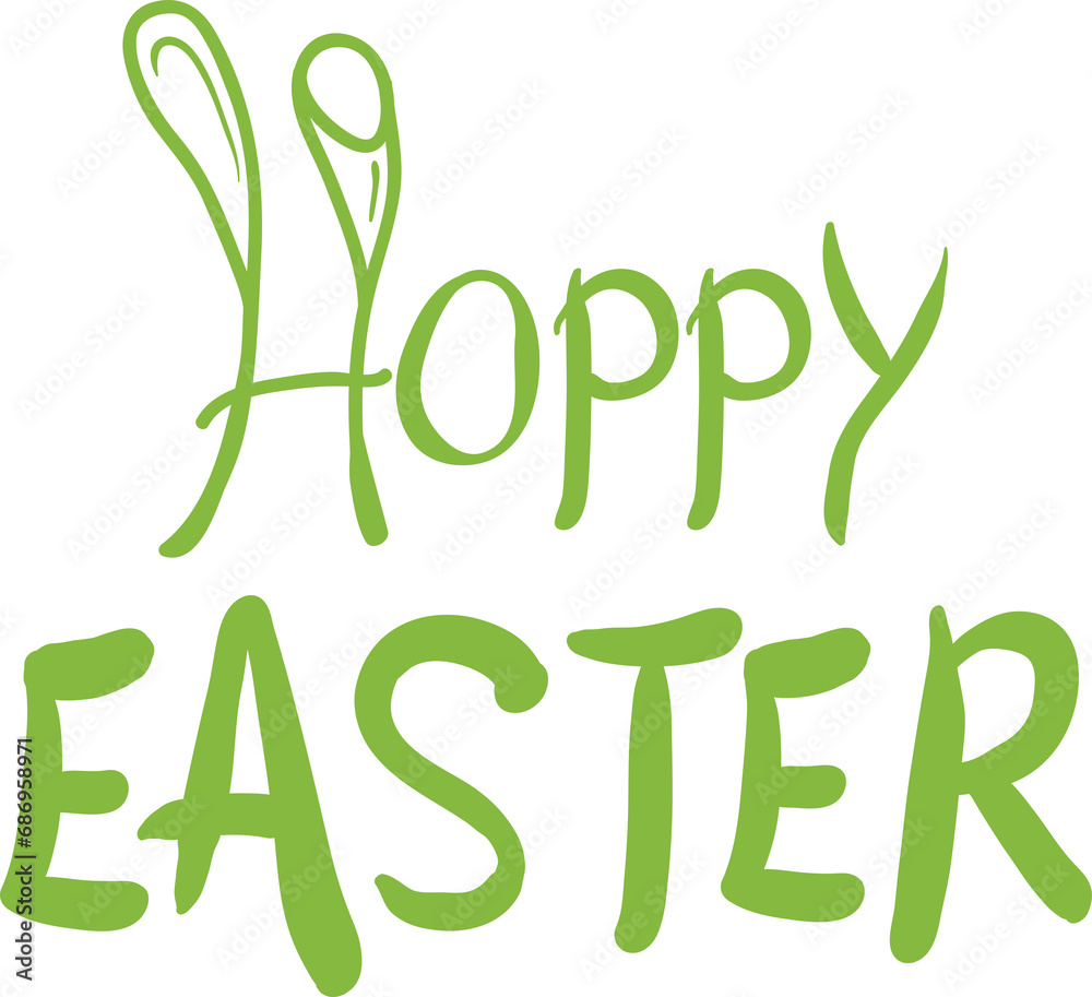 Digital png green text of happy easter on transparent background Digital png green text of happy easter on transparent background