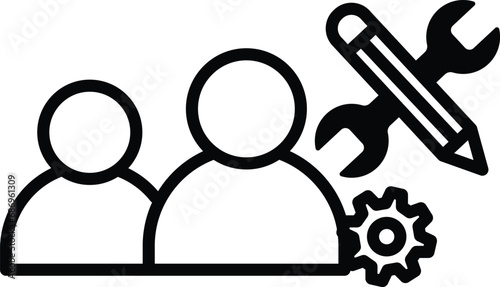 skill technician icon skill teamwork vector