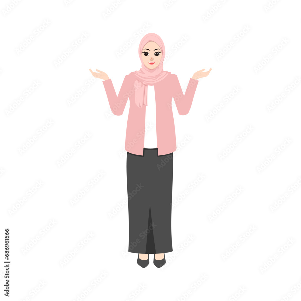 cute set of women wearing beautiful professional hijabs street wear