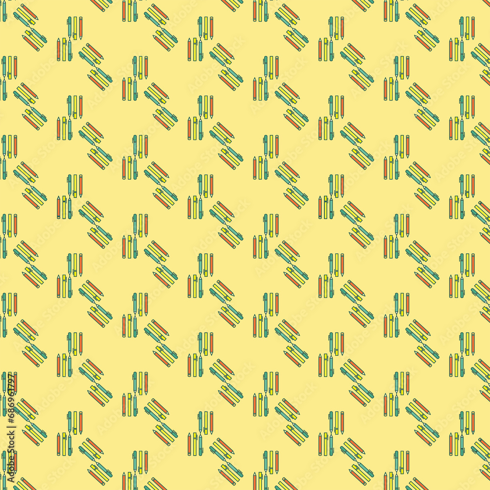 Digital png illustration of colourful pens pattern on transparent background Digital png illustration of colourful pens pattern on transparent background