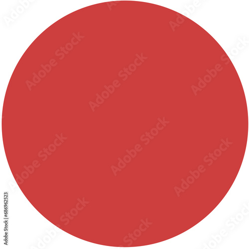 Digital png illustration of red circle with copy space on transparent background