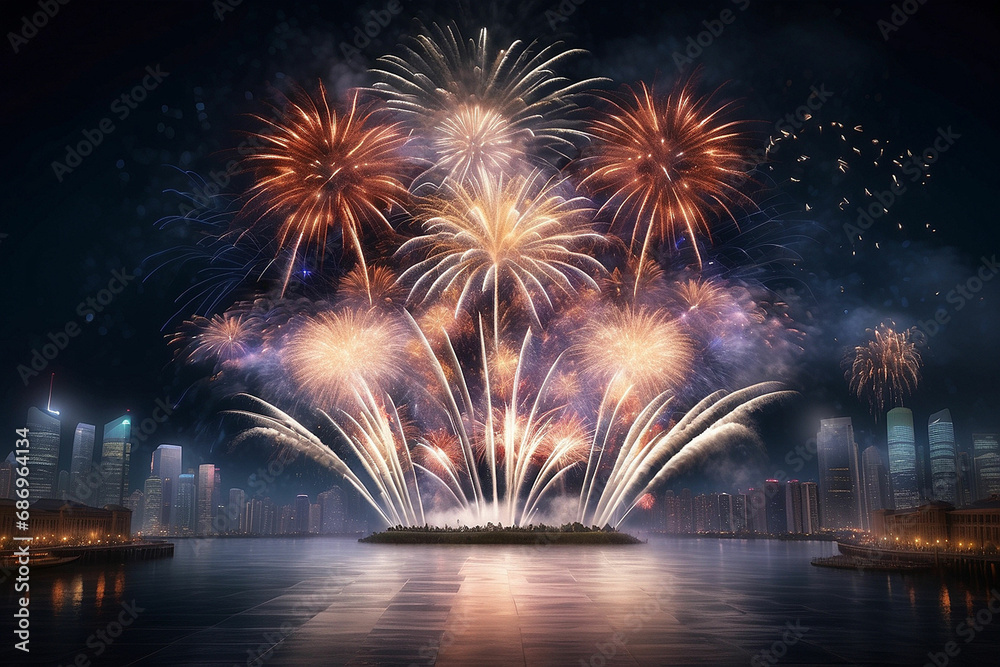Fototapeta premium New year's firework