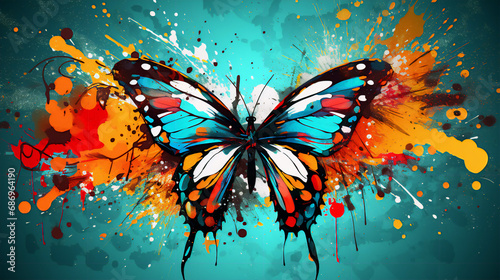 BUTTERFLY CONCEPT ILLUSTRATION photo