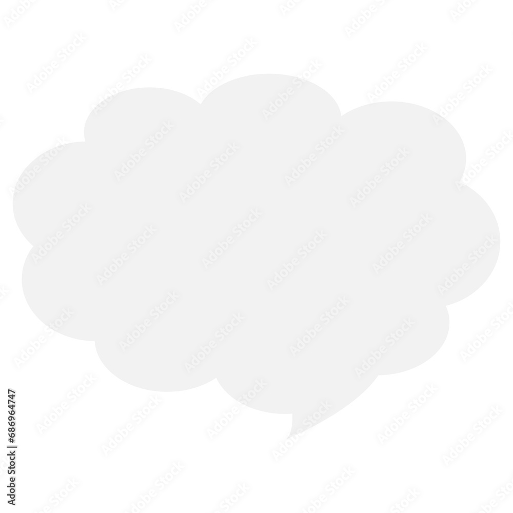 Digital png illustration of white speech bubble with copy space on transparent background Digital png illustration of white speech bubble with copy space on transparent background