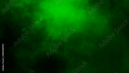 Abstract green smoke misty fog on isolated black background. Texture overlays. Paranormal mystic smoke, clouds for movie scenes. © Victor
