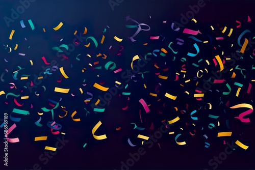 party confetti isolated on purple background