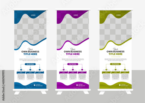 creative business  roll up banner design.