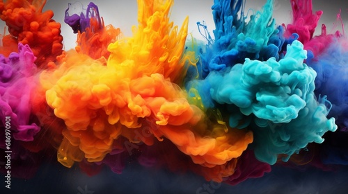 An explosion of vivid colors, like a symphony of pigments dancing across the canvas of the background.