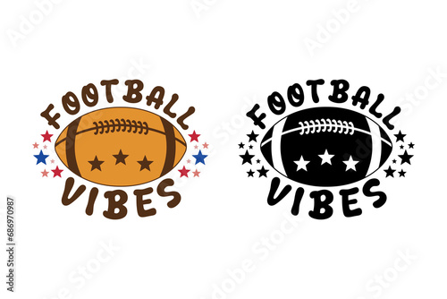 Football vibes vector design template