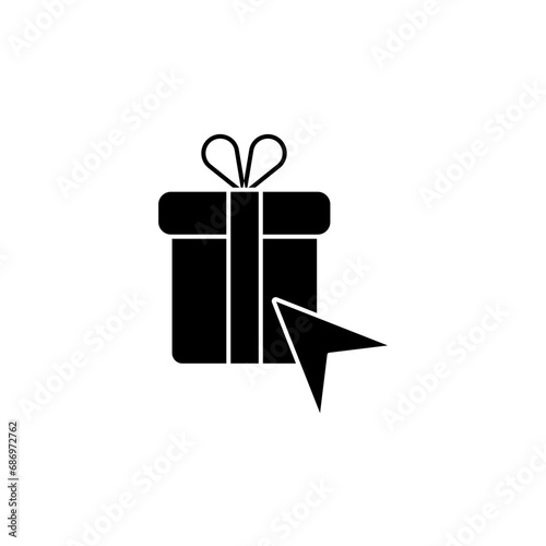 buy gift online concept line icon. Simple element illustration. buy gift online concept outline symbol design.