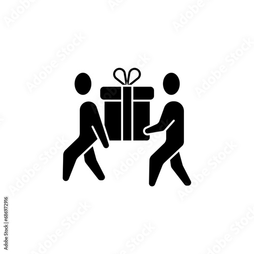 gift delivery concept line icon. Simple element illustration. gift delivery concept outline symbol design.