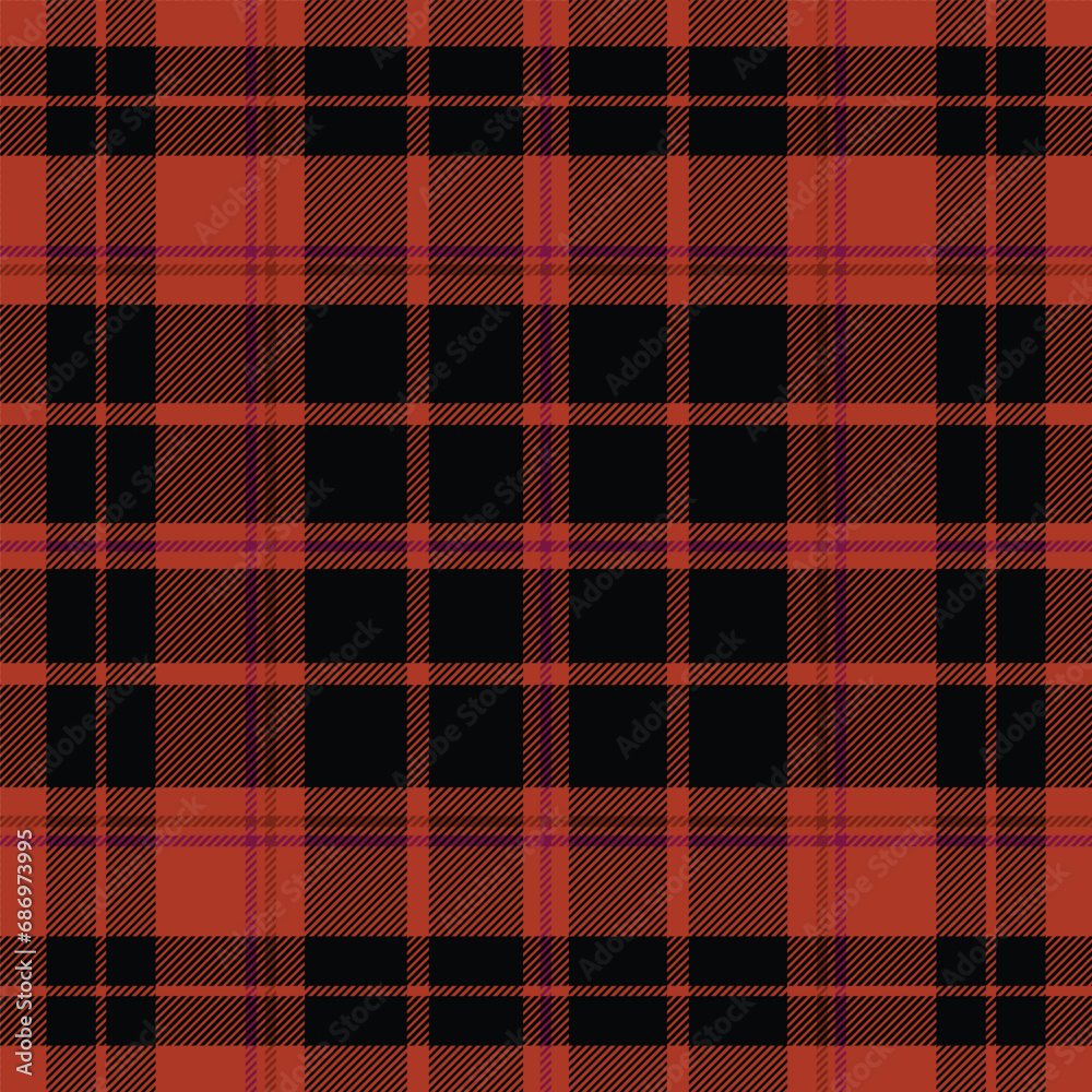 Obraz premium Black and Red Buffalo Plaid Seamless Pattern, Diagonal Gingham Red Crimson Elegant Tartan, Scottish Cage for Fabric Textile or Digital Paper