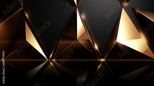 3d abstract low poly shape flying background