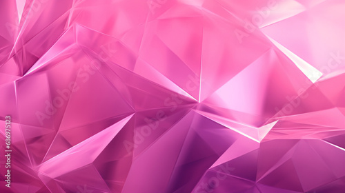 3d abstract pink low poly shape flying background