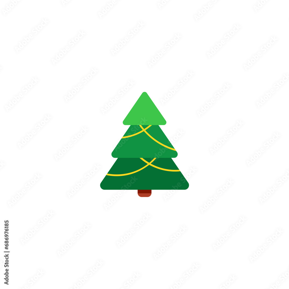 Obraz premium Christmas fir tree set vector vector