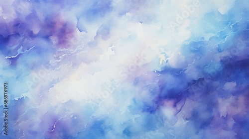 watercolor painting of abstract cloud sky nebula galaxy with purple blue and gold for background element