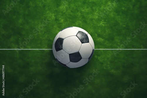 a football ball on a field © Inga
