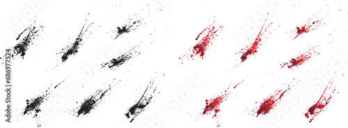 Vector dirty hand drawn isolated illustration collection