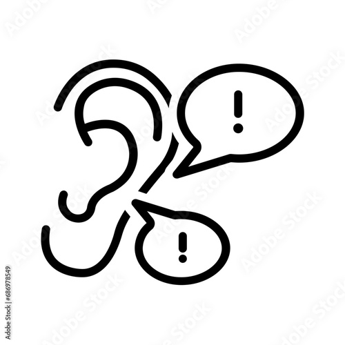 Black line icon for Rumor