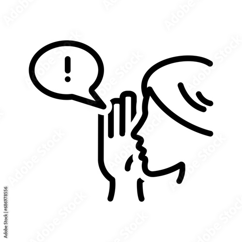 Black line icon for Rumor