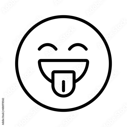 Black line icon for Teasing