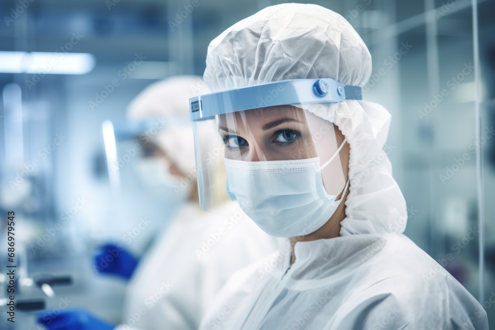 Woman working at a bio medical lab Woman working at a bio medical lab