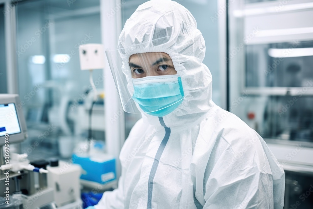Man working at a bio medical lab Man working at a bio medical lab