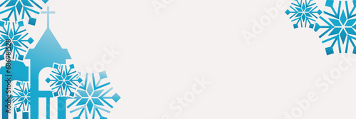 Christmas gray background, with beautiful blue snow ornaments. vector template for banner, web, greeting card for christian holiday.