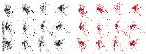 Black spatter creative paintbrush collection