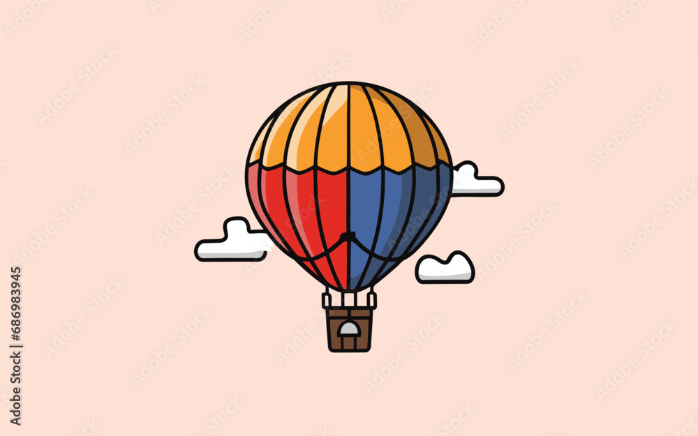 Obraz premium vector hot air balloon