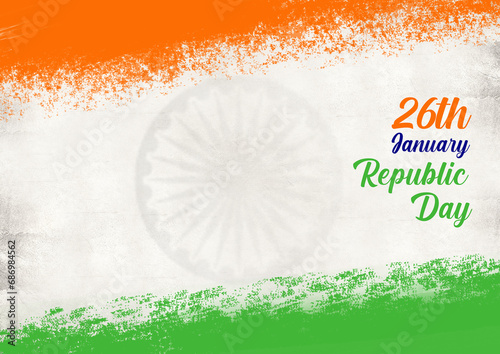 Indian Republic day background, 26 January illustration, Indian flag color background, graphic design element