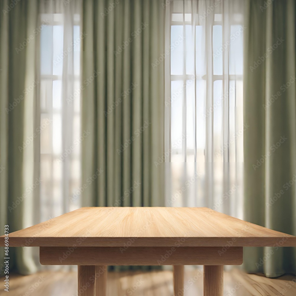 Fototapeta premium Empty table top on blurred view - 1
