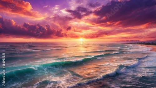 sunset over the sea © Iqra