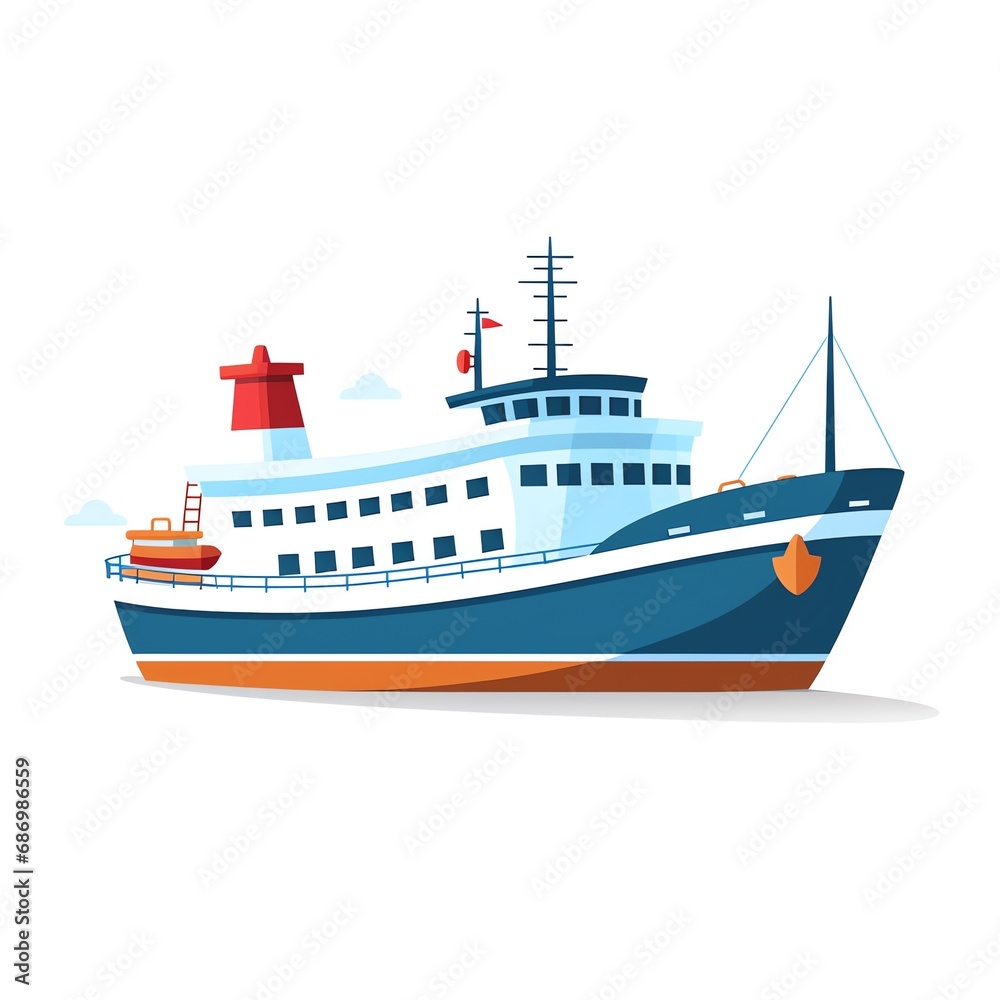 a cartoon of a boat