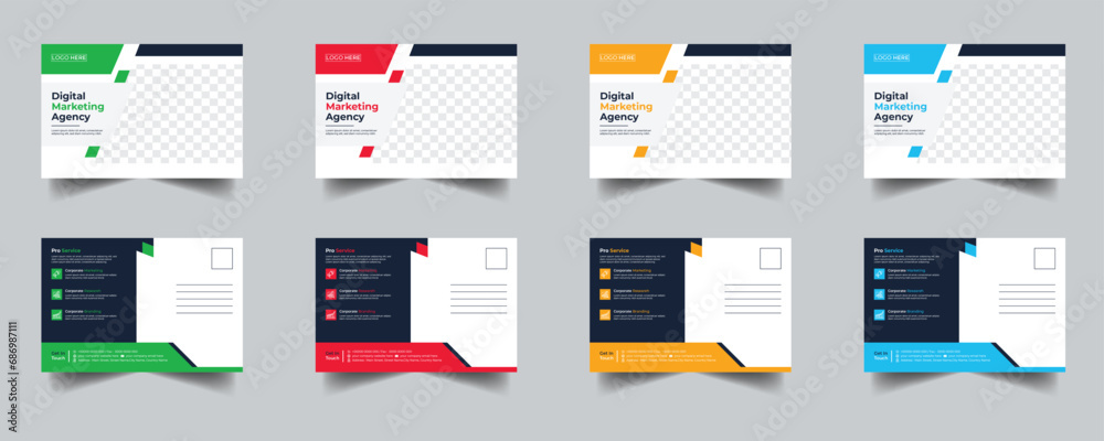 Modern Creative Corporate Post Card Template, Vector Template for Opening Invitation Editable, Professional Business Postcard Design, Event Card Design, Invitation Design, Direct Mail EDDM Template