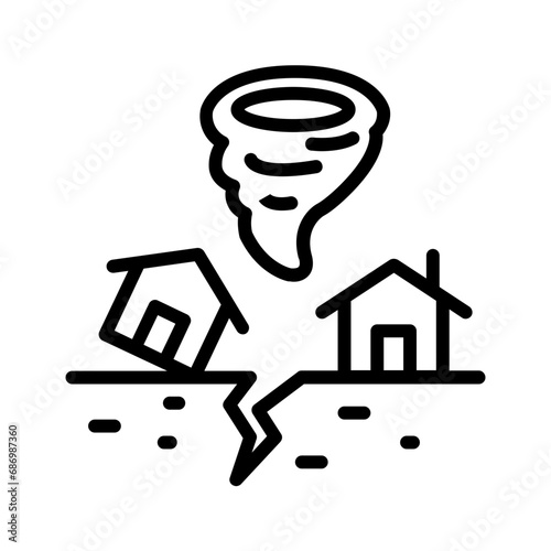 Black line icon for Catastrophic