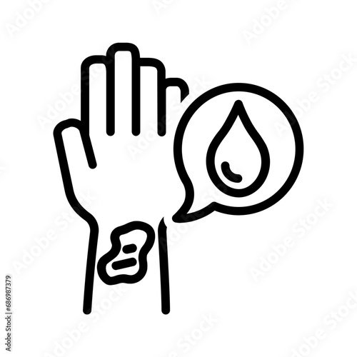 Black line icon for Hematoma