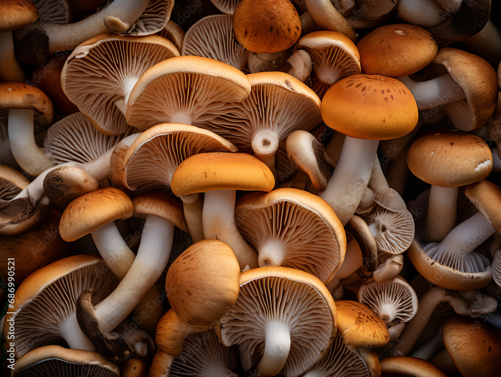 mushrooms in the basket mushrooms in the basket