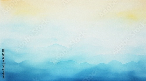 Fototapeta Naklejka Na Ścianę i Meble -  watercolor painting of abstract ocean horizon sunset background template