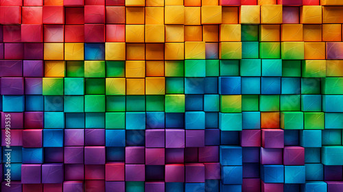 colorful square box background