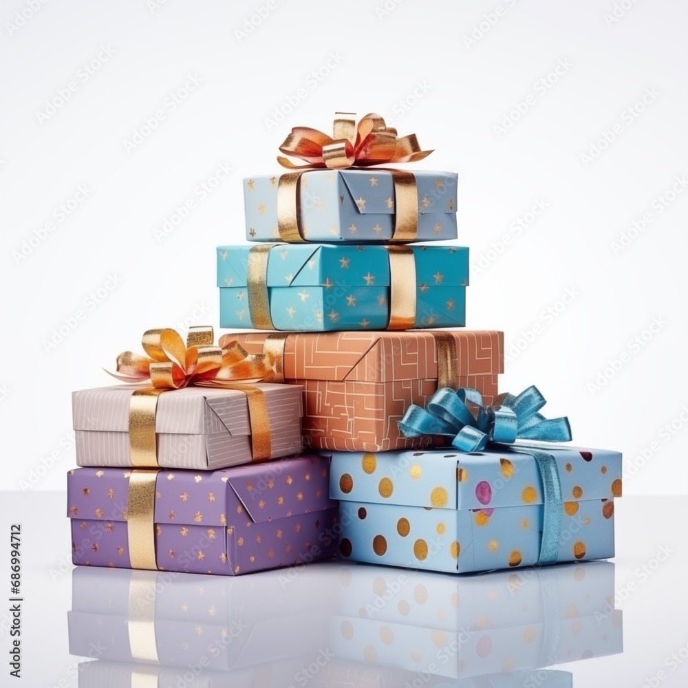 Obraz premium gift boxes isolated on white