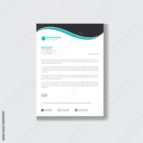  Modern business and corporate letterhead template