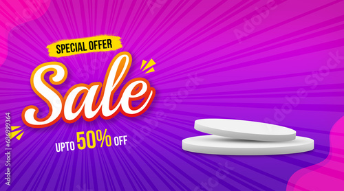 Special offer, Discount Banner, Advertisement, Social Media Post, Web Banner Template, Creative Concept, Graphic Design Element
