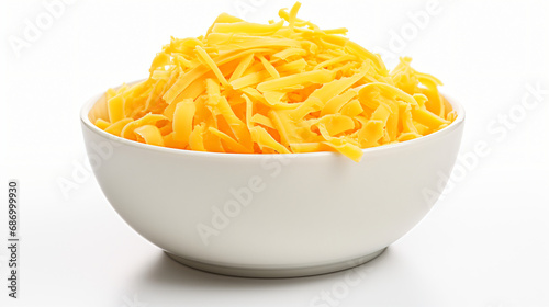 A Bowl of Shredded Cheddar Chees