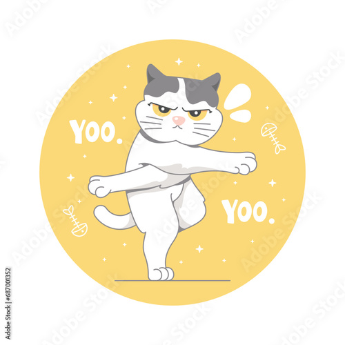 funny cat meme vector 