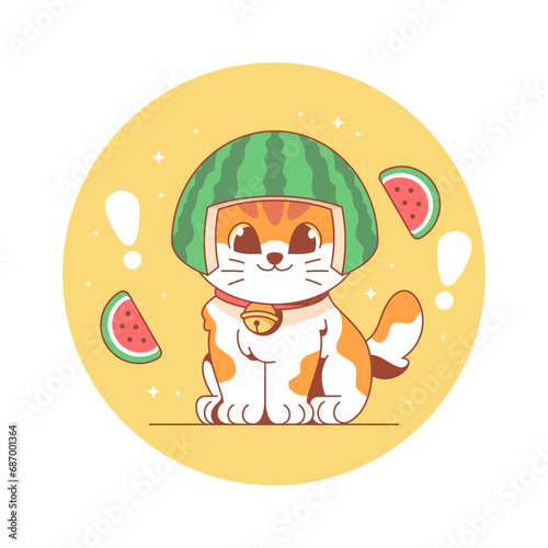 funny cat meme vector 
