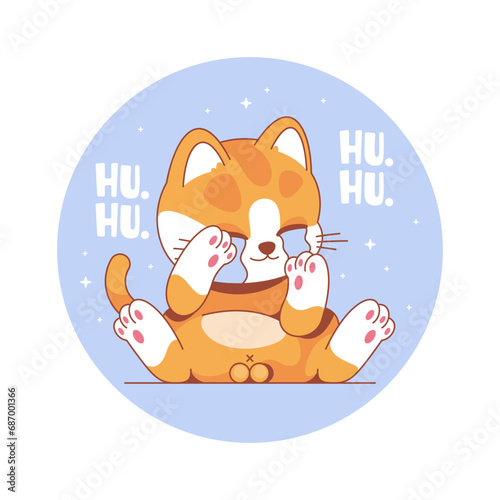 funny cat meme vector 
