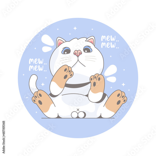 funny cat meme vector 