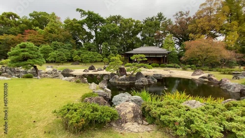 The gardens of the Nijo castle in Kyoto, Japan photo